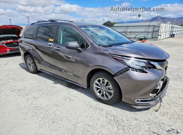 5TDJRKEC5NS101046 2022 TOYOTA SIENNA Gray წინა მარჯვენა