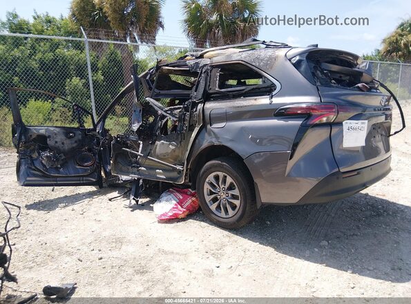 5TDJRKEC6NS121628 2022 TOYOTA SIENNA Gray Tył lewy