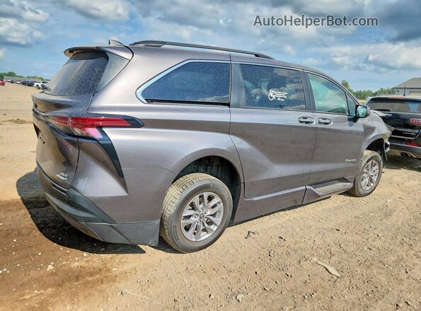 5TDJRKEC8NS123042 2022 TOYOTA SIENNA Gray უკანა მარჯვენა
