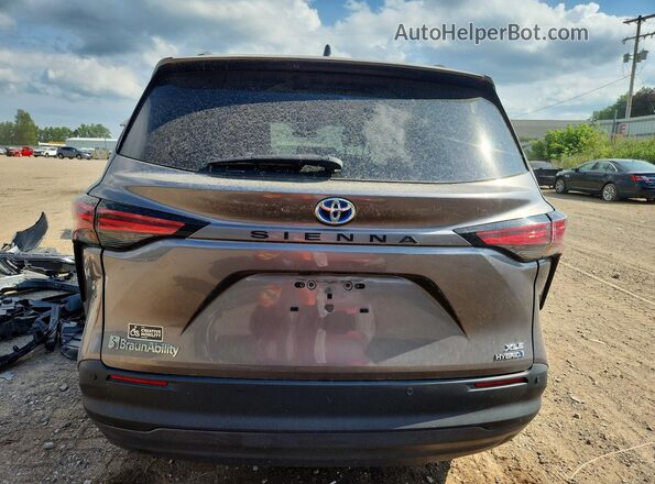 5TDJRKEC8NS123042 2022 TOYOTA SIENNA Gray უკანა ხედი