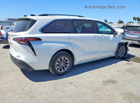 5TDJRKECXMS058130 2021 TOYOTA SIENNA White Задня права чверть