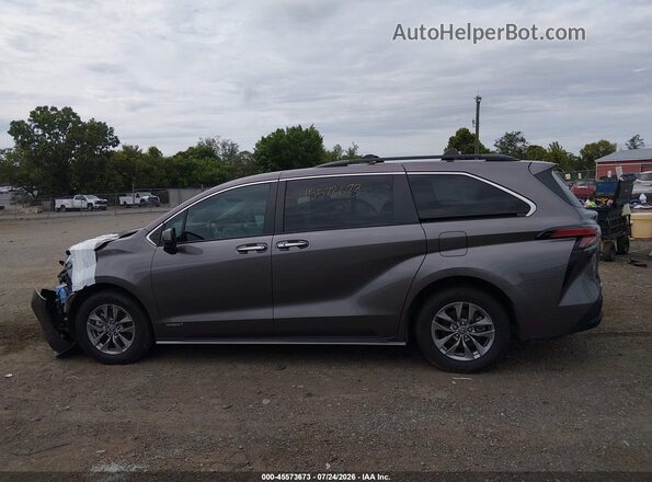 5TDJSKFC7MS023516 2021 TOYOTA SIENNA Gray სალონის 360-გრადუსიანი ხედი