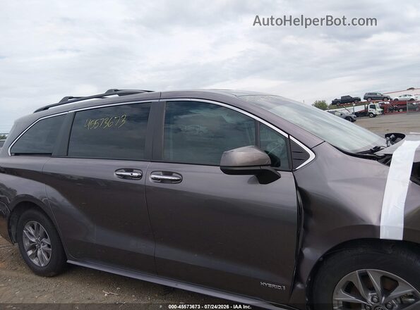5TDJSKFC7MS023516 2021 TOYOTA SIENNA Gray უკანა სალონის ხედი