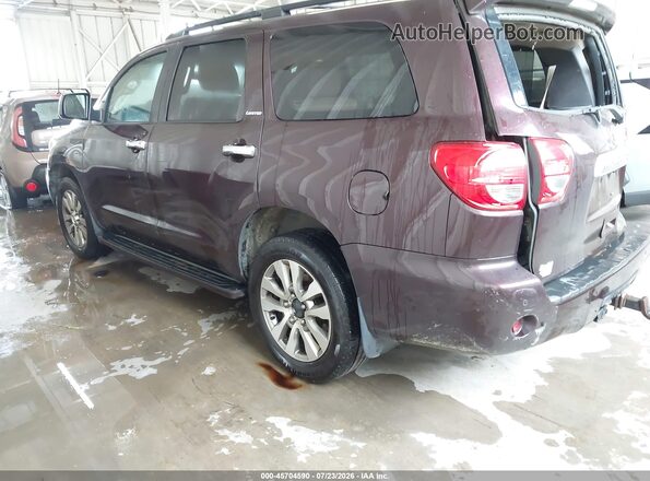 5TDJW5G11GS134831 2016 TOYOTA SEQUOIA Burgundy Задня ліва чверть