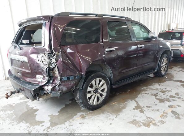 5TDJW5G11GS134831 2016 TOYOTA SEQUOIA Burgundy Задня права чверть
