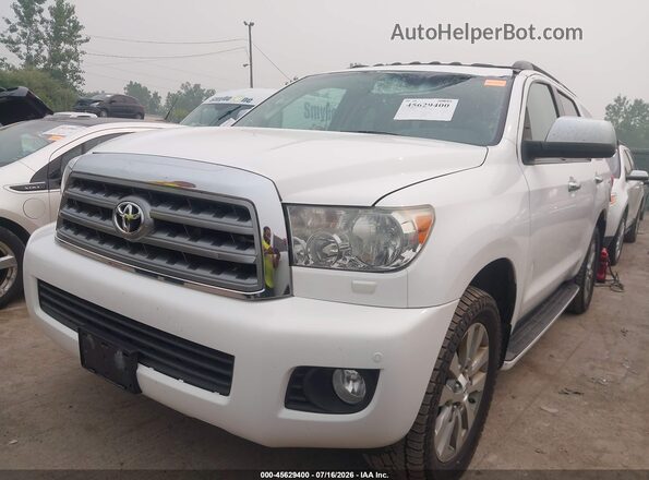 5TDJW5G13GS130795 2016 TOYOTA SEQUOIA White Առջևի ձախ երեք քառորդ տեսարան