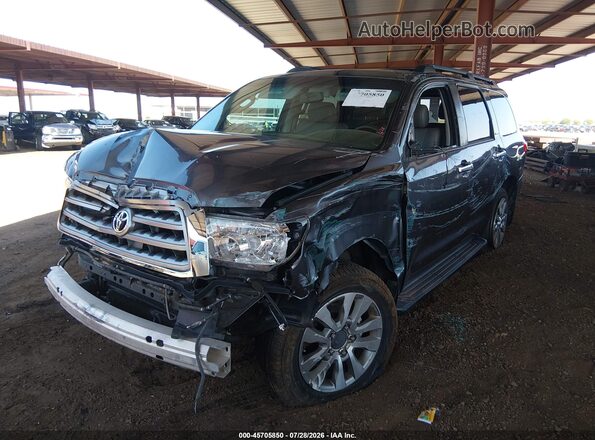 5TDJW5G18GS128198 2016 TOYOTA SEQUOIA Gray Vista tres cuartos delantera izquierda