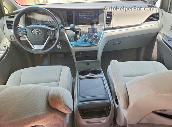 5TDJZ3DC2HS146392 2017 TOYOTA SIENNA Silver Առջևի վահանակի տեսք