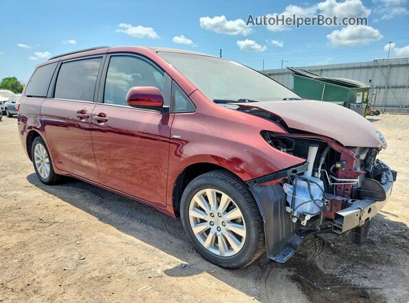 5TDJZ3DC4HS185517 2017 TOYOTA SIENNA Red Przód prawy