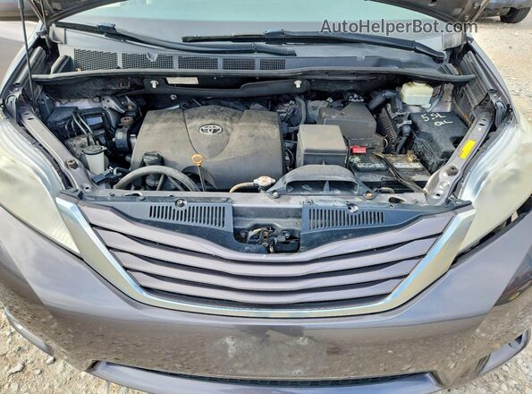 5TDJZ3DC6HS186006 2017 TOYOTA SIENNA Gray Շարժիչի բաժամունքի տեսք