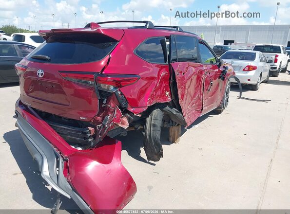 5TDJZRAH8MS087992 2021 TOYOTA HIGHLANDER Бордовый Задняя правая четверть