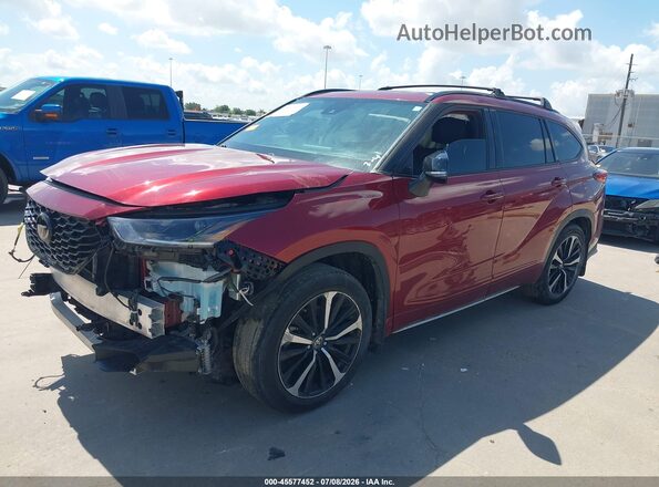 5TDJZRAH8MS087992 2021 TOYOTA HIGHLANDER Бордовый Передняя левая четверть