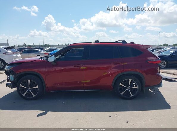 5TDJZRAH8MS087992 2021 TOYOTA HIGHLANDER Бордовый Панорамный вид салона 360°