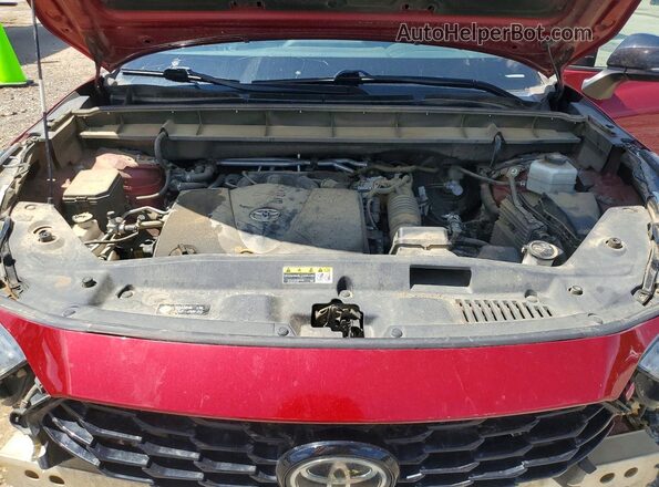 5TDJZRBH0MS067654 2021 TOYOTA HIGHLANDER Red ძრავის განყოფილების ხედი