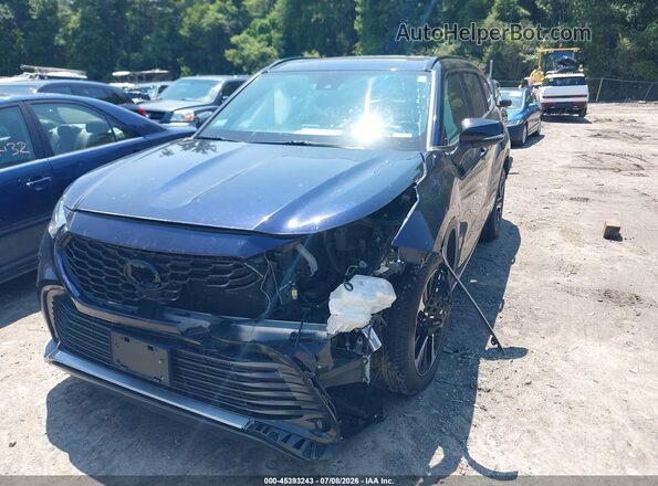 5TDJZRBH4MS085283 2021 TOYOTA HIGHLANDER Blue წინა მარცხენა ხედი სამი მეოთხედიდან