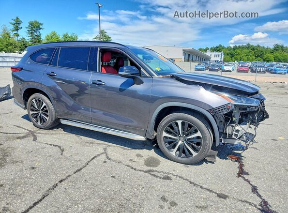 5TDJZRBH8NS168250 2022 TOYOTA HIGHLANDER Charcoal წინა მარჯვენა