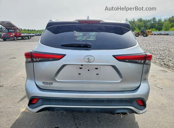 5TDJZRBHXMS157104 2021 TOYOTA HIGHLANDER Серебряный Вид сзади