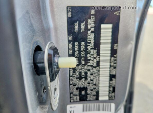 5TDJZRBHXMS157104 2021 TOYOTA HIGHLANDER Серебряный Вид наклейки с VIN-кодом