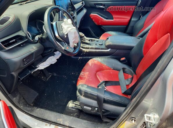 5TDJZRBHXMS157104 2021 TOYOTA HIGHLANDER Серебряный Вид салона спереди
