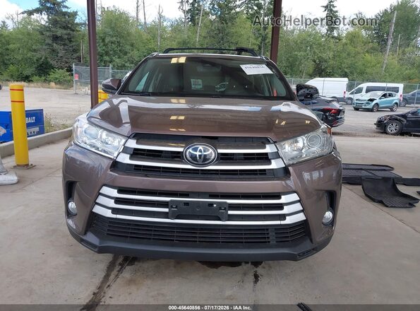 5TDJZRFH0HS374600 2017 TOYOTA HIGHLANDER Brown Widok zestawu wskaźników