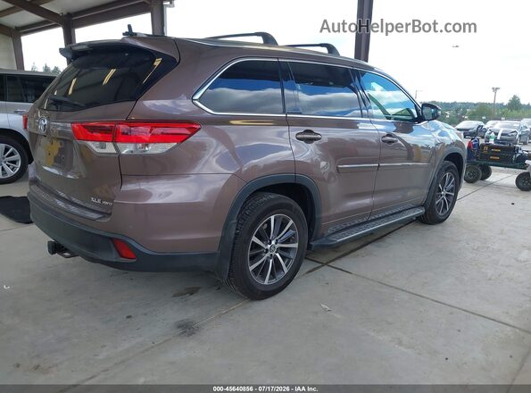5TDJZRFH0HS374600 2017 TOYOTA HIGHLANDER Brown Tył prawy