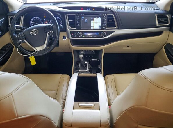 5TDJZRFH0HS376783 2017 TOYOTA HIGHLANDER Желто-коричневый Вид панели приборов