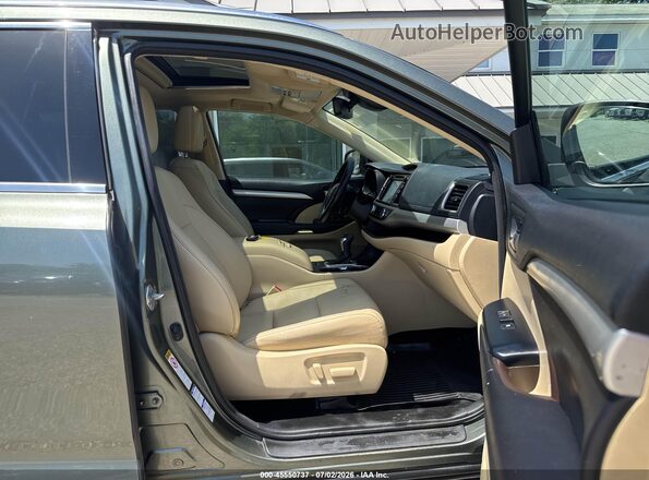 5TDJZRFH0HS457900 2017 TOYOTA HIGHLANDER Green Vista interior delantera