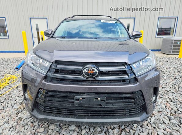 5TDJZRFH0JS544119 2018 TOYOTA HIGHLANDER Gray Front view