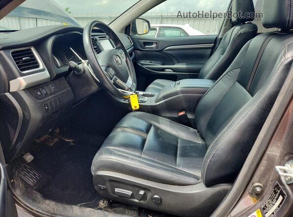 5TDJZRFH0JS544119 2018 TOYOTA HIGHLANDER Gray Front interior view