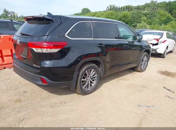 5TDJZRFH0JS546730 2018 TOYOTA HIGHLANDER Black Задня права чверть