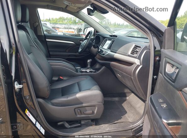 5TDJZRFH0JS546730 2018 TOYOTA HIGHLANDER Black Вид салону спереду