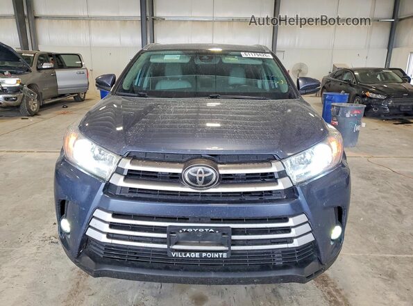5TDJZRFH0JS805040 2018 TOYOTA HIGHLANDER Blue Vista frontal