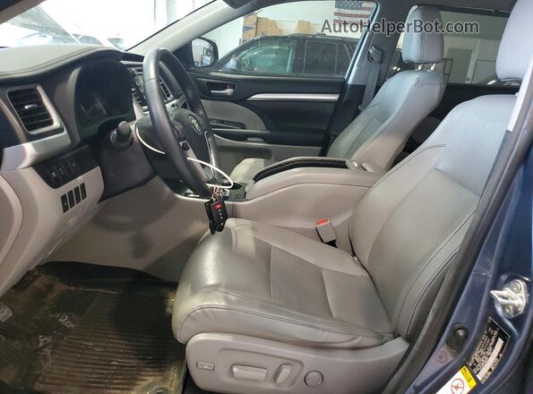 5TDJZRFH0JS805040 2018 TOYOTA HIGHLANDER Blue Vista interior delantera