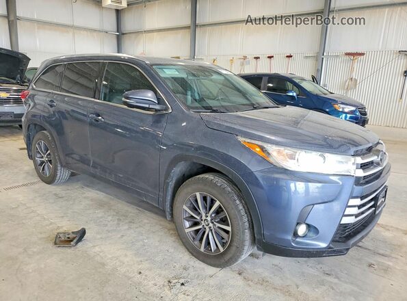 5TDJZRFH0JS805040 2018 TOYOTA HIGHLANDER Blue Delantero derecho