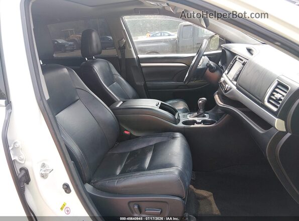 5TDJZRFH0JS869501 2018 TOYOTA HIGHLANDER White წინა სალონის ხედი