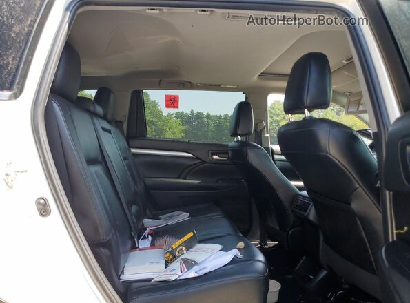 5TDJZRFH0KS574657 2019 TOYOTA HIGHLANDER White Widok wnętrza z tyłu