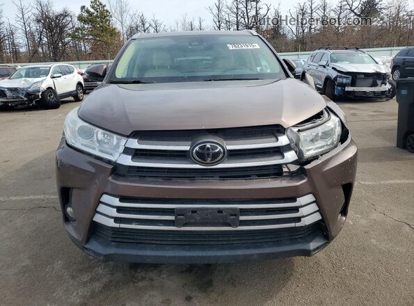 5TDJZRFH1JS902201 2018 TOYOTA HIGHLANDER Brown წინა ხედი
