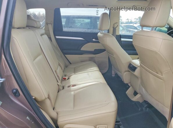 5TDJZRFH1JS902201 2018 TOYOTA HIGHLANDER Brown უკანა სალონის ხედი