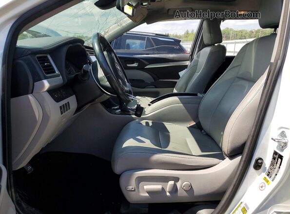 5TDJZRFH2HS514842 2017 TOYOTA HIGHLANDER White წინა სალონის ხედი