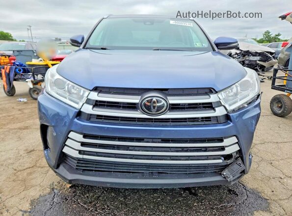 5TDJZRFH2JS820946 2018 TOYOTA HIGHLANDER Blue Vista frontal