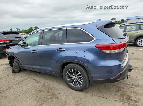 5TDJZRFH2JS820946 2018 TOYOTA HIGHLANDER Blue Trasero izquierdo