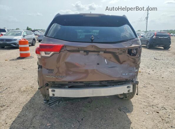 5TDJZRFH2JS882556 2018 TOYOTA HIGHLANDER Brown Vista trasera