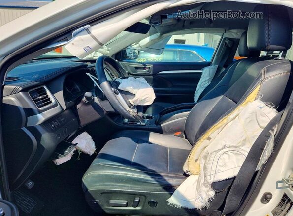 5TDJZRFH2KS939078 2019 TOYOTA HIGHLANDER White წინა სალონის ხედი