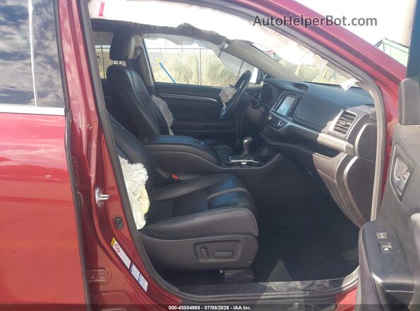 5TDJZRFH3HS359699 2017 TOYOTA HIGHLANDER Maroon Սալոնի դիմացի տեսք
