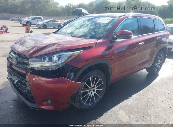 5TDJZRFH3HS359699 2017 TOYOTA HIGHLANDER Maroon Առջևի ձախ երեք քառորդ տեսարան