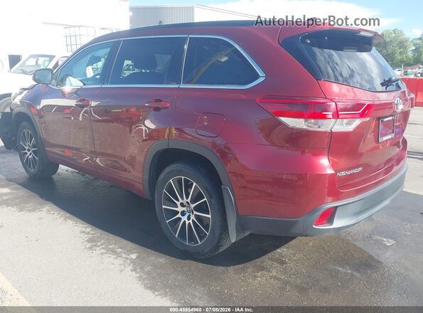 5TDJZRFH3HS359699 2017 TOYOTA HIGHLANDER Maroon Հետևի ձախ