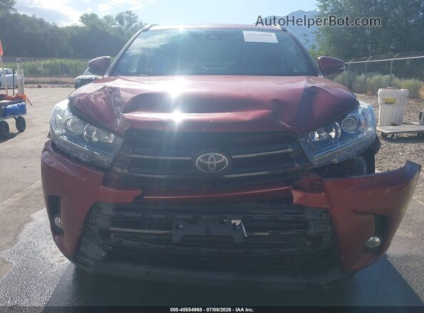 5TDJZRFH3HS359699 2017 TOYOTA HIGHLANDER Maroon Սարքավորումների վահանակի տեսք