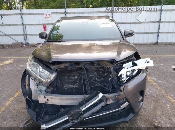 5TDJZRFH3HS473878 2017 TOYOTA HIGHLANDER Beige Вид щитка приладів