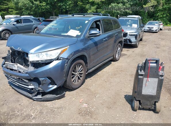 5TDJZRFH3HS483620 2017 TOYOTA HIGHLANDER Синий Передняя левая четверть