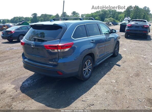 5TDJZRFH3HS483620 2017 TOYOTA HIGHLANDER Синий Задняя правая четверть